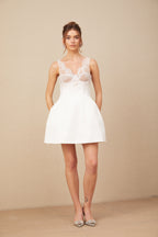 Marion dantel kenarlı bustiyer mini elbise