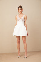 Marion dantel kenarlı bustiyer mini elbise