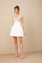 Marion dantel kenarlı bustiyer mini elbise