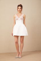 Marion dantel kenarlı bustiyer mini elbise