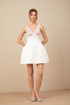 Marion dantel kenarlı bustiyer mini elbise