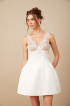 Marion dantel kenarlı bustiyer mini elbise