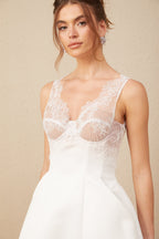 Marion dantel kenarlı bustiyer mini elbise