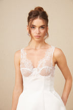 Marion dantel kenarlı bustiyer mini elbise