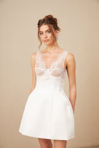 Marion dantel kenarlı bustiyer mini elbise