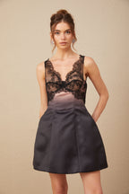 Marion Dantel Detaylı Büstiyer Mini Elbise