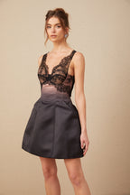 Marion Dantel Detaylı Büstiyer Mini Elbise