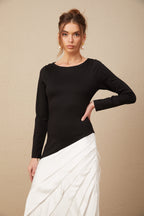 Sofia renk bloklu plise maxi elbise