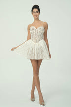 Dantel Korse Mini Elbise