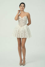 Dantel Korse Mini Elbise