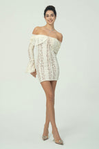 Dantel işlemeli Mini Elbise