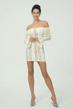 Dantel işlemeli Mini Elbise