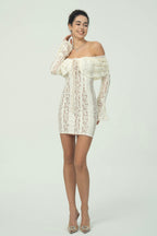 Dantel işlemeli Mini Elbise