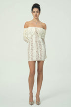 Dantel işlemeli Mini Elbise