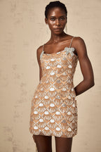 payet süslemeli mini elbise