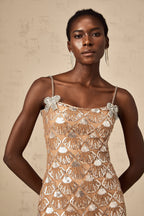 payet süslemeli mini elbise