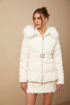Madeleine beyaz mont