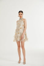 Liane çiçek mini elbise