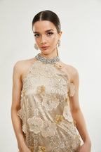 Liane çiçek mini elbise