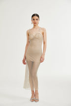 Lavinia file midi elbise