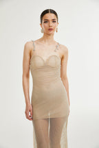 Lavinia file midi elbise