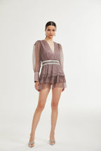 Ellica kristal mini elbise