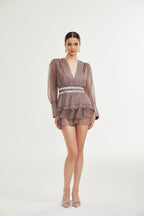 Ellica kristal mini elbise