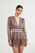 Ellica kristal mini elbise