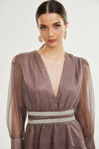 Ellica kristal mini elbise