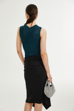 Rafaela süslemeli midi elbise