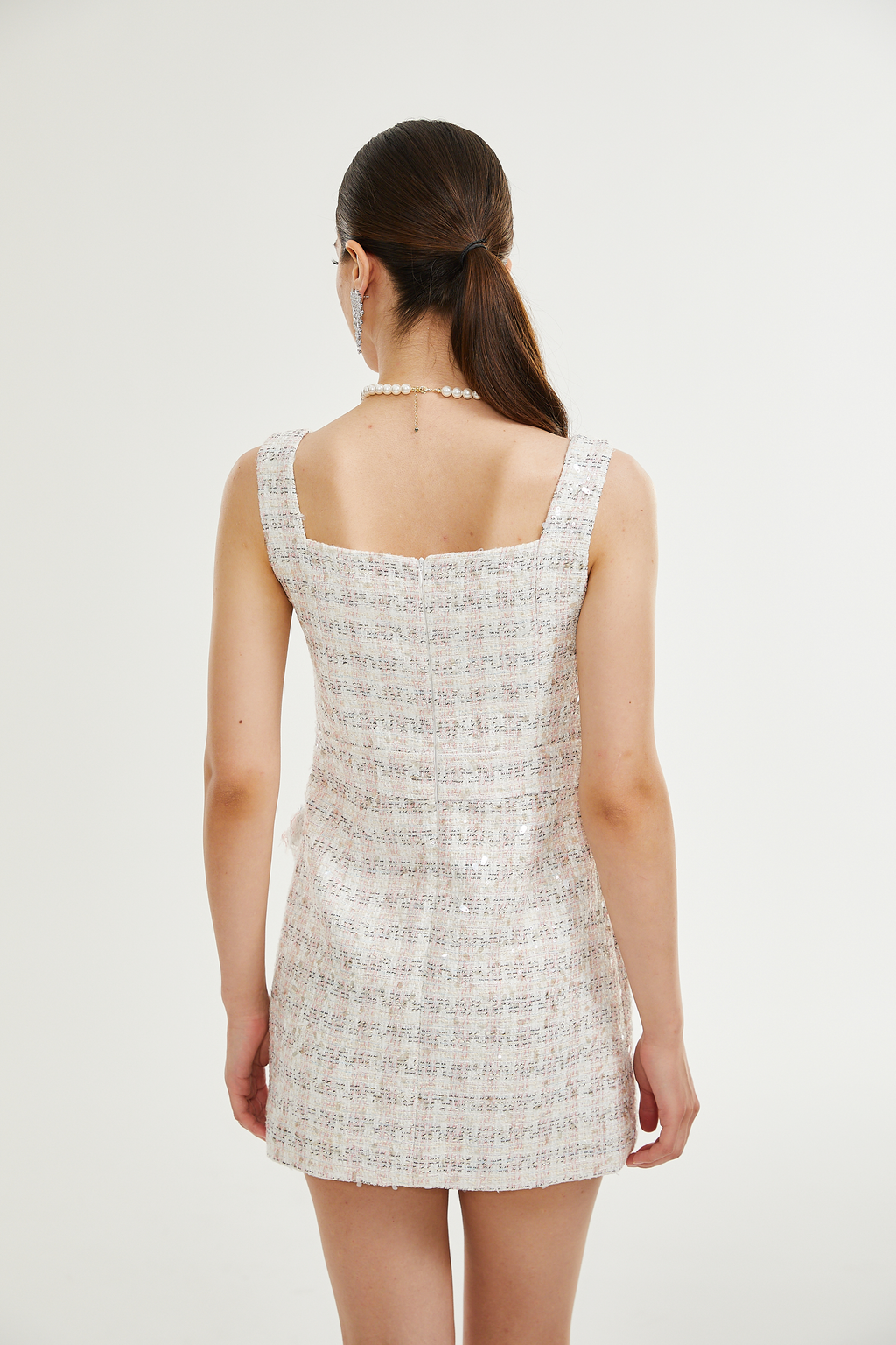 Stefania payetli tüvit mini elbise