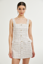 Stefania payetli tüvit mini elbise