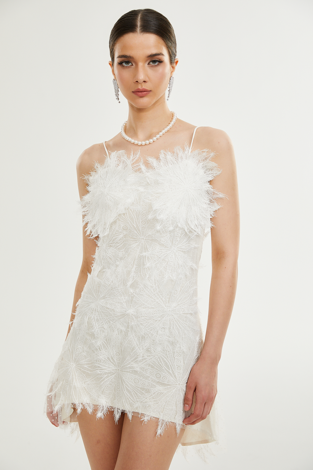 Keilani tüy mini elbise