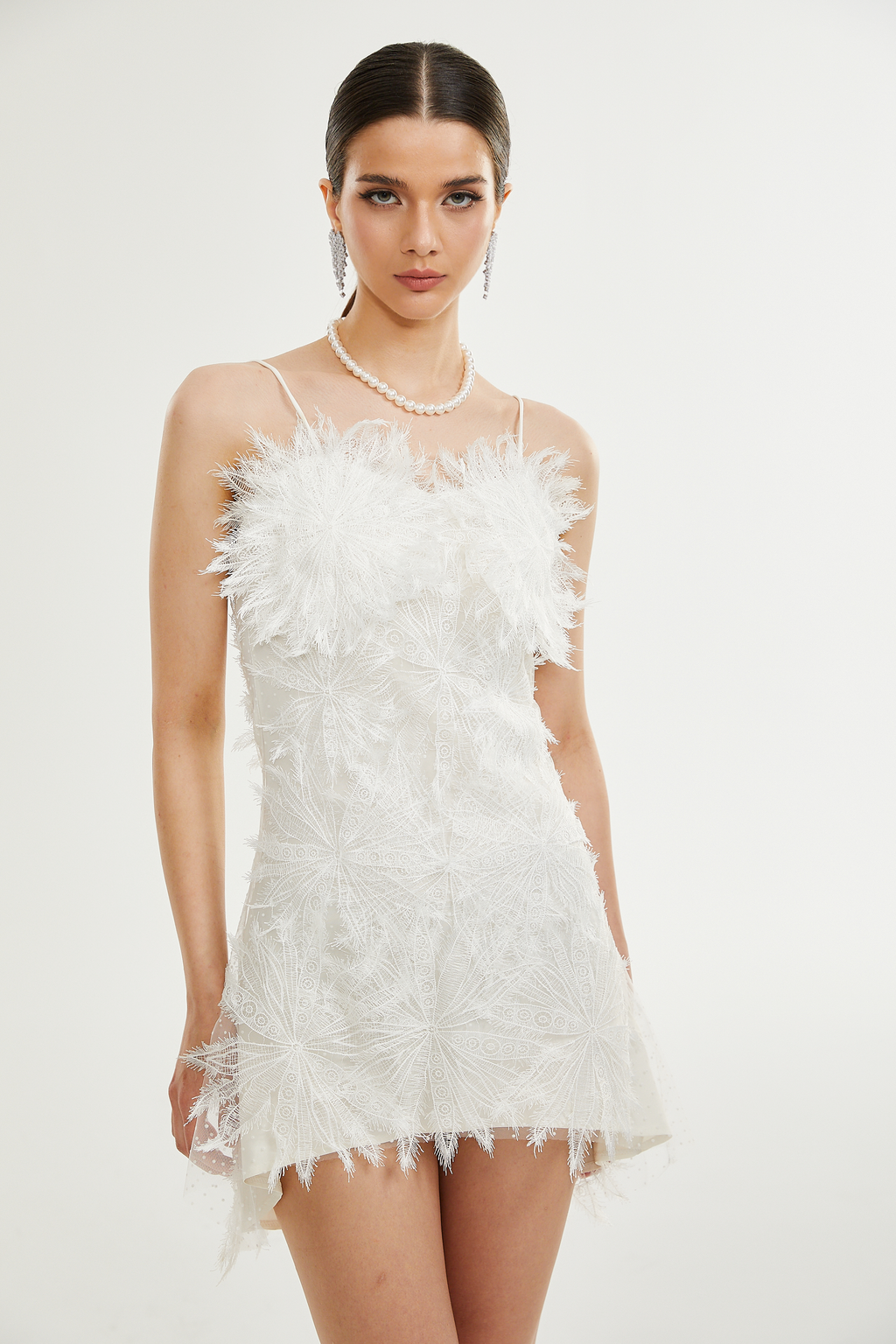 Keilani tüy mini elbise