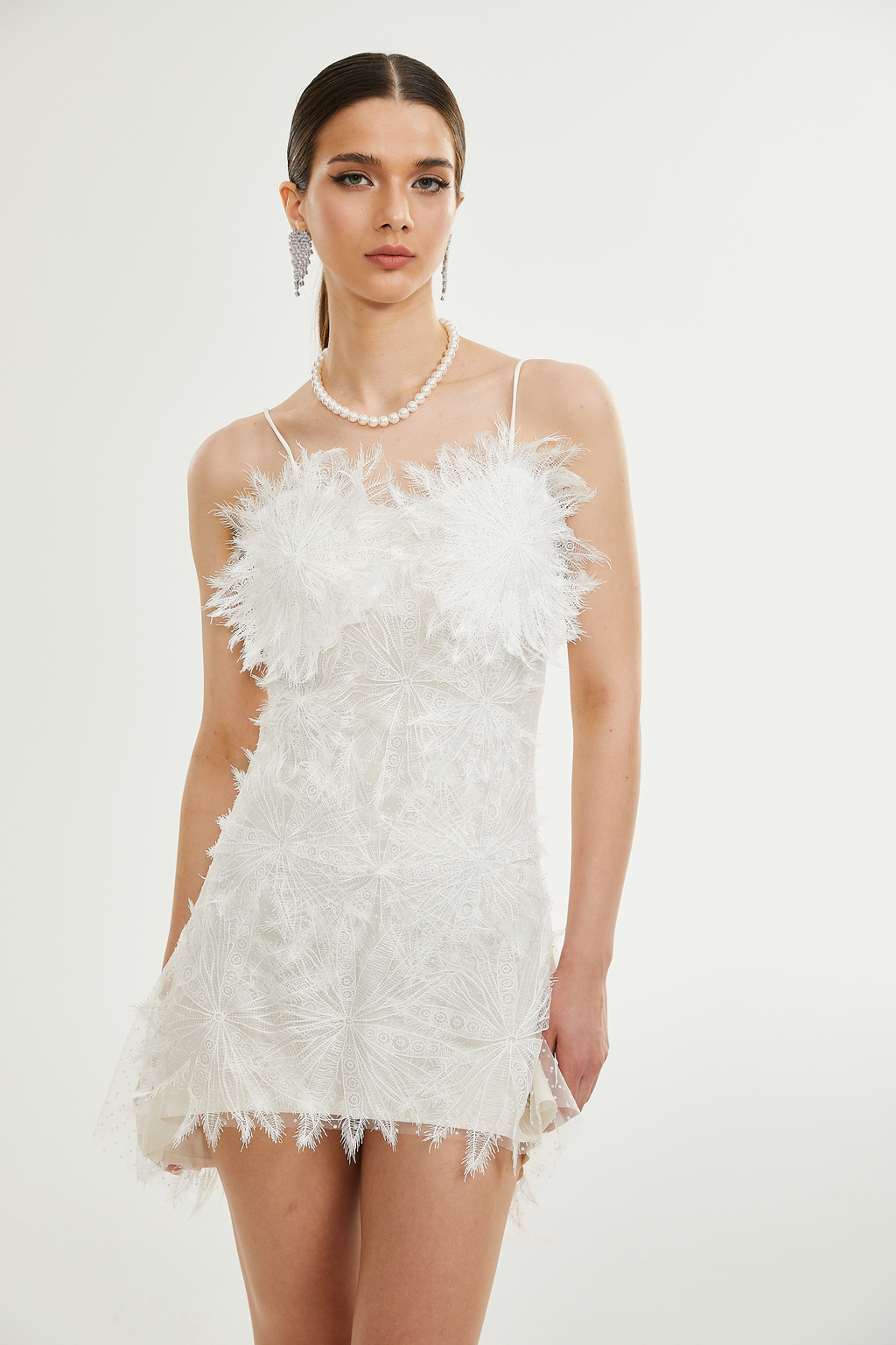 Keilani tüy mini elbise