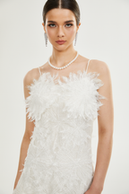 Keilani tüy mini elbise