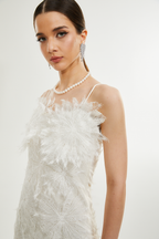 Keilani tüy mini elbise