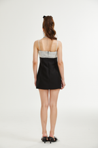 Lourdes fiyonk mini elbise