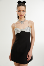 Lourdes fiyonk mini elbise