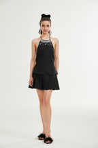 Fionula kristal mini elbise