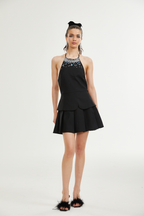 Fionula kristal mini elbise