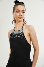 Fionula kristal mini elbise