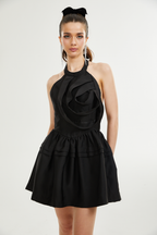 Stefania aplikeli mini elbise