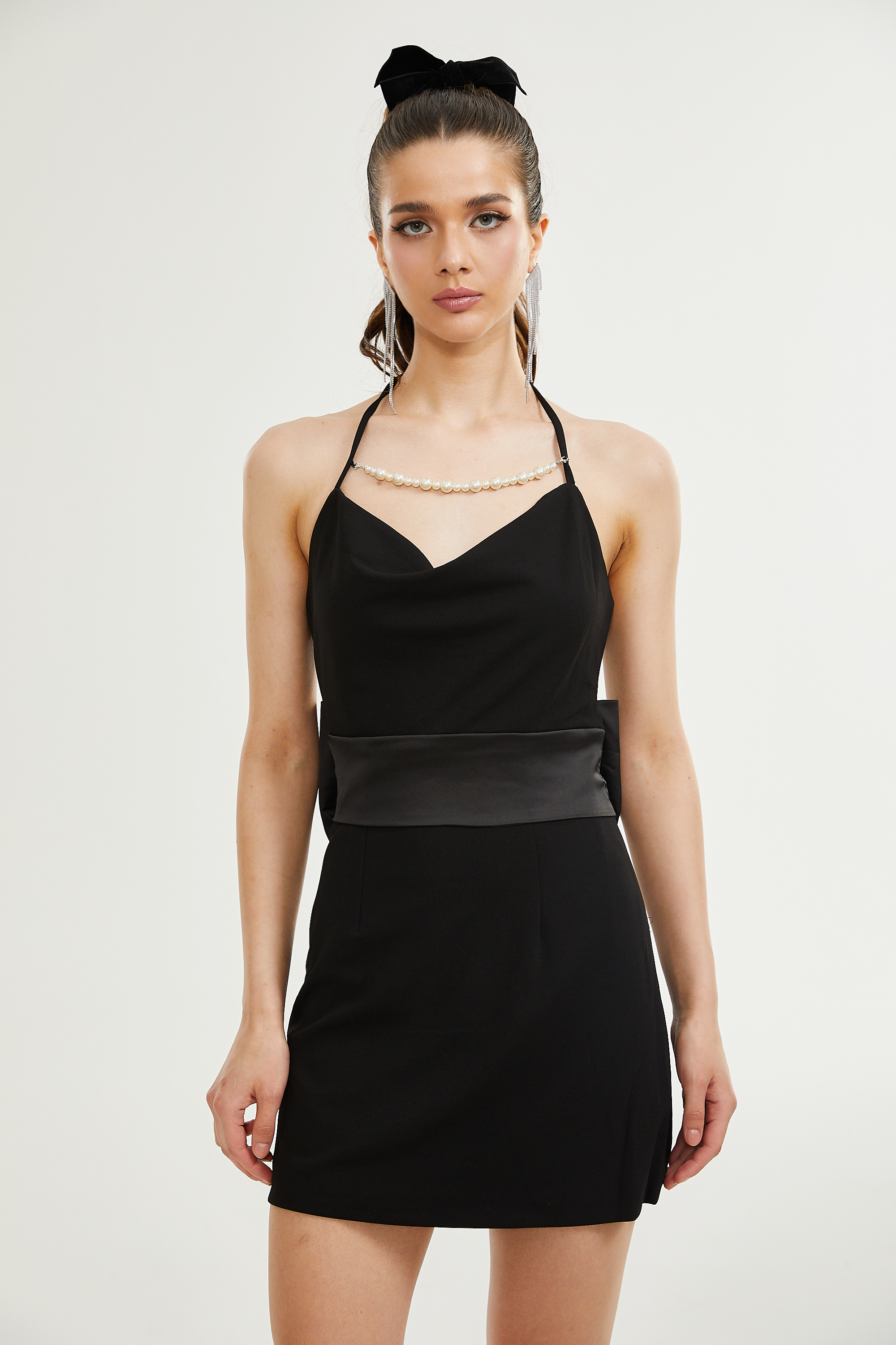 Filomena fiyonk mini elbise