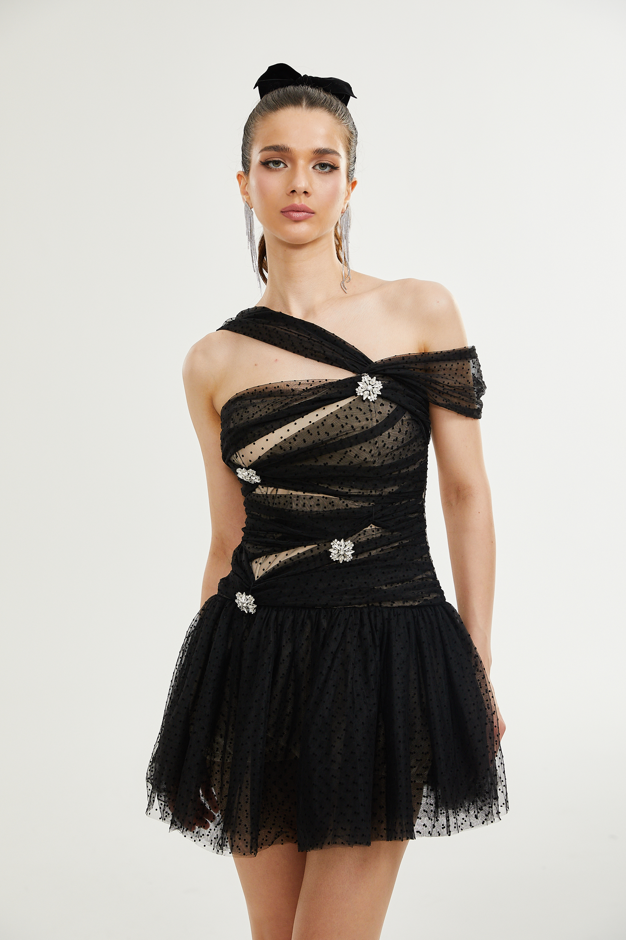 Hameda tül mini elbise