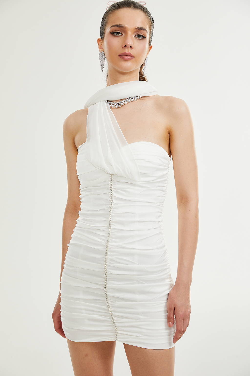 Sigrid dantelli mini elbise