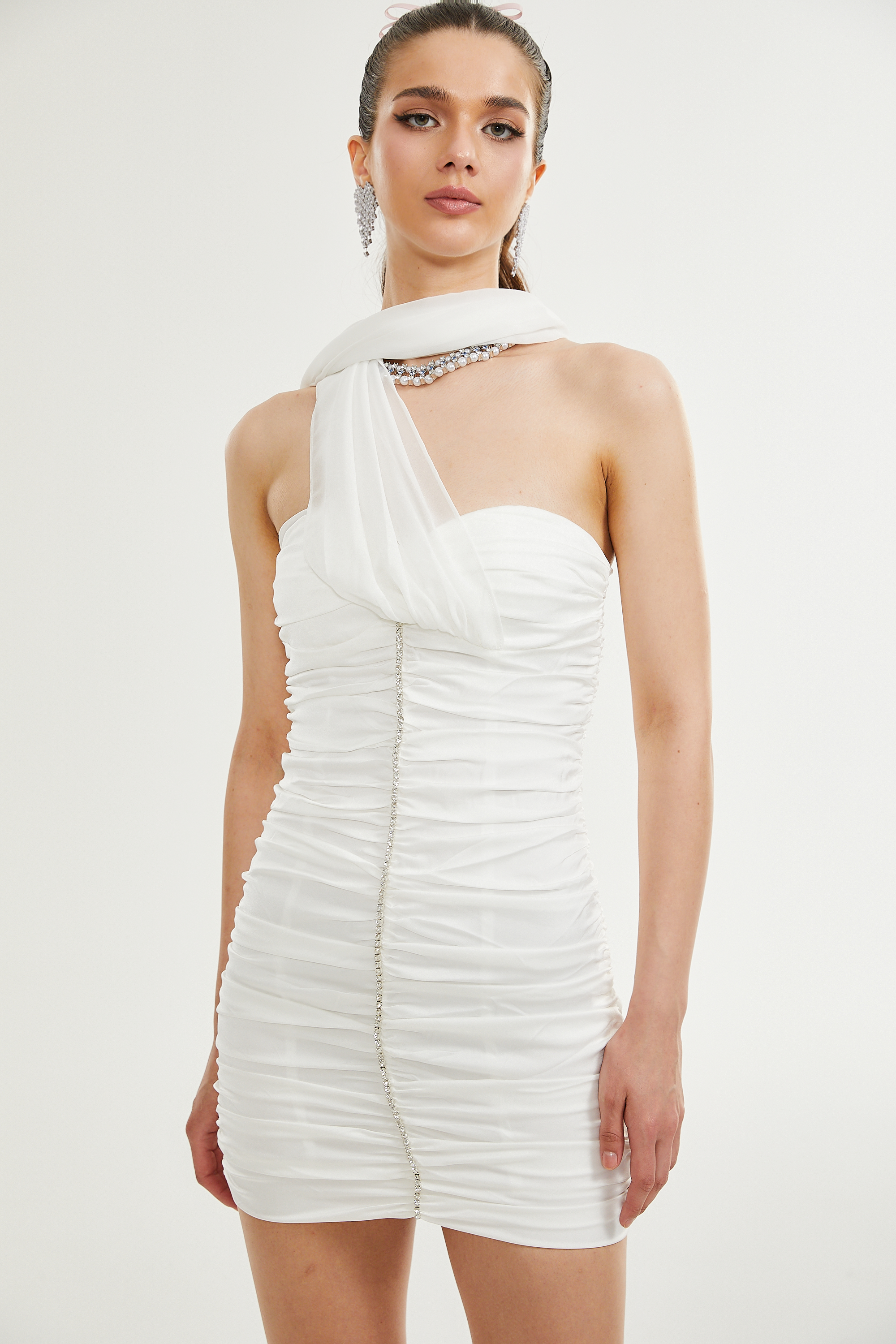 Sigrid dantelli mini elbise