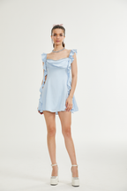 Reno süslemeli mini elbise