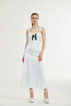 Jaina fırfır midi elbise