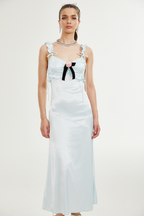 Jaina fırfır midi elbise